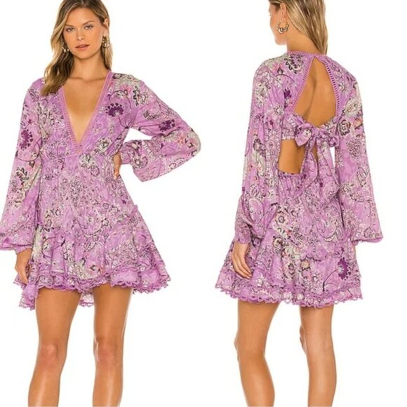 Anthropologie X Hemant and Nandita Mavi Mini Dress Orchid Small - Picture 2 of 16